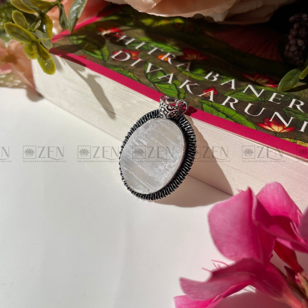 Raw Selenite Pendant