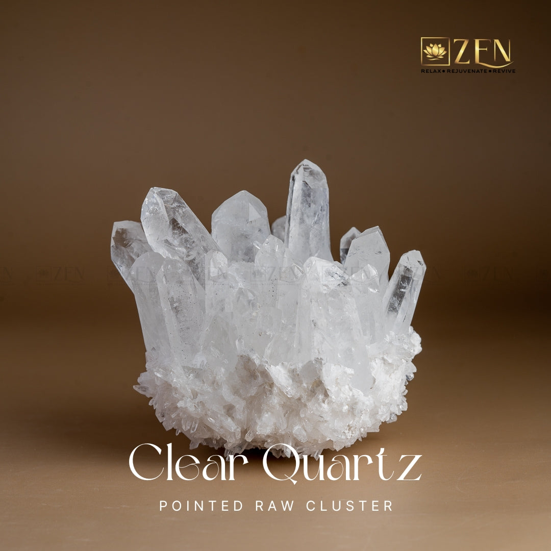 Clear Quartz Pointed Raw Cluster