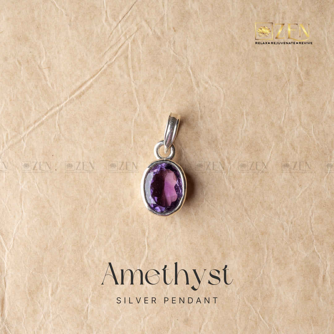 Amethyst Silver Pendant