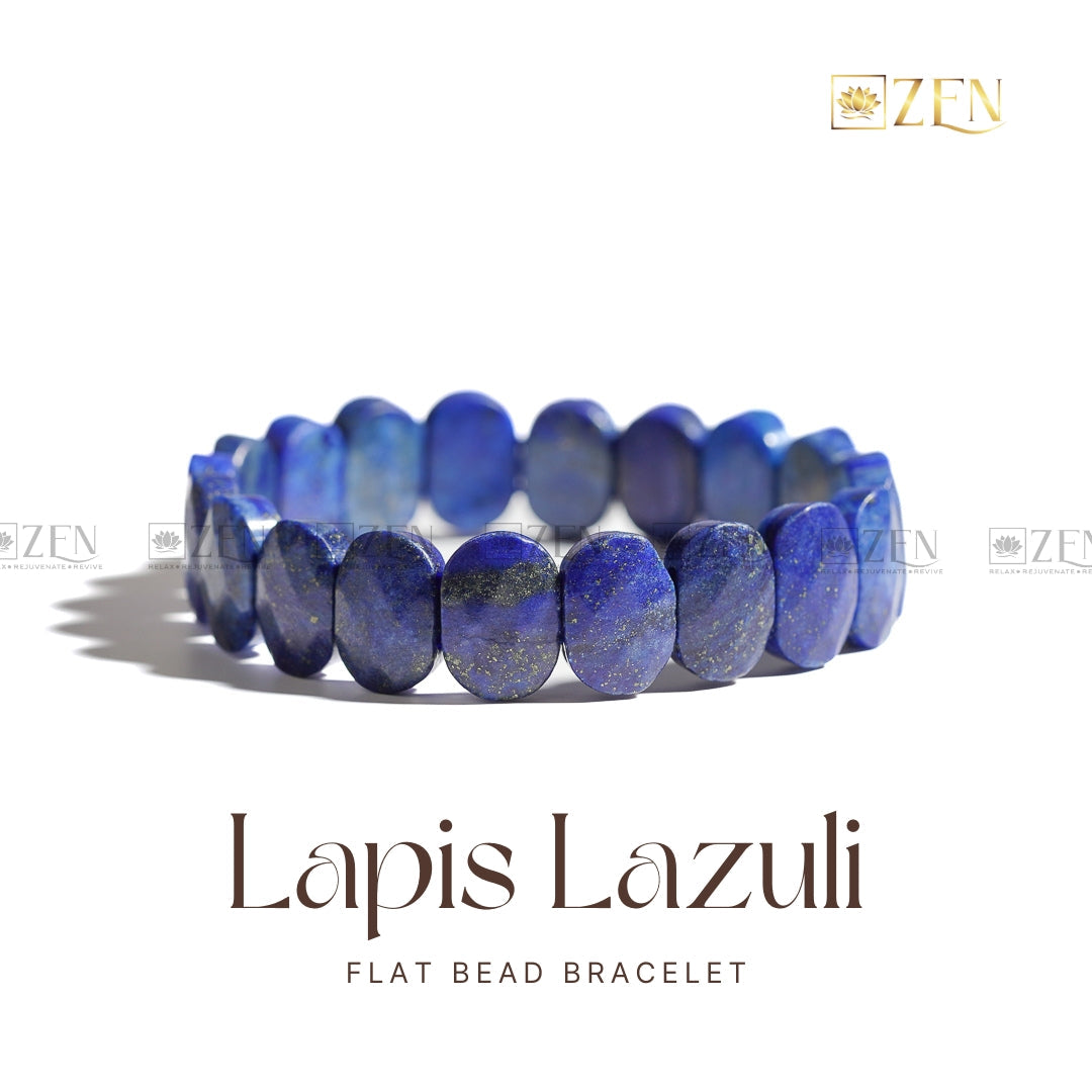 Lapis Lazuli - Flat Bead Bracelet
