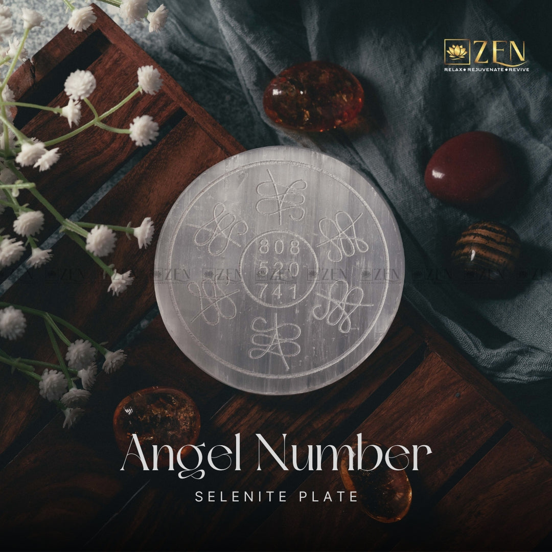 Selenite Plate - Angel Number To Attract Money