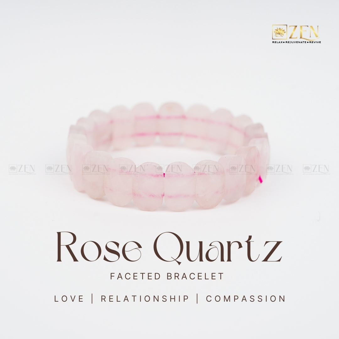 Rose Quartz Faceted Bracelet