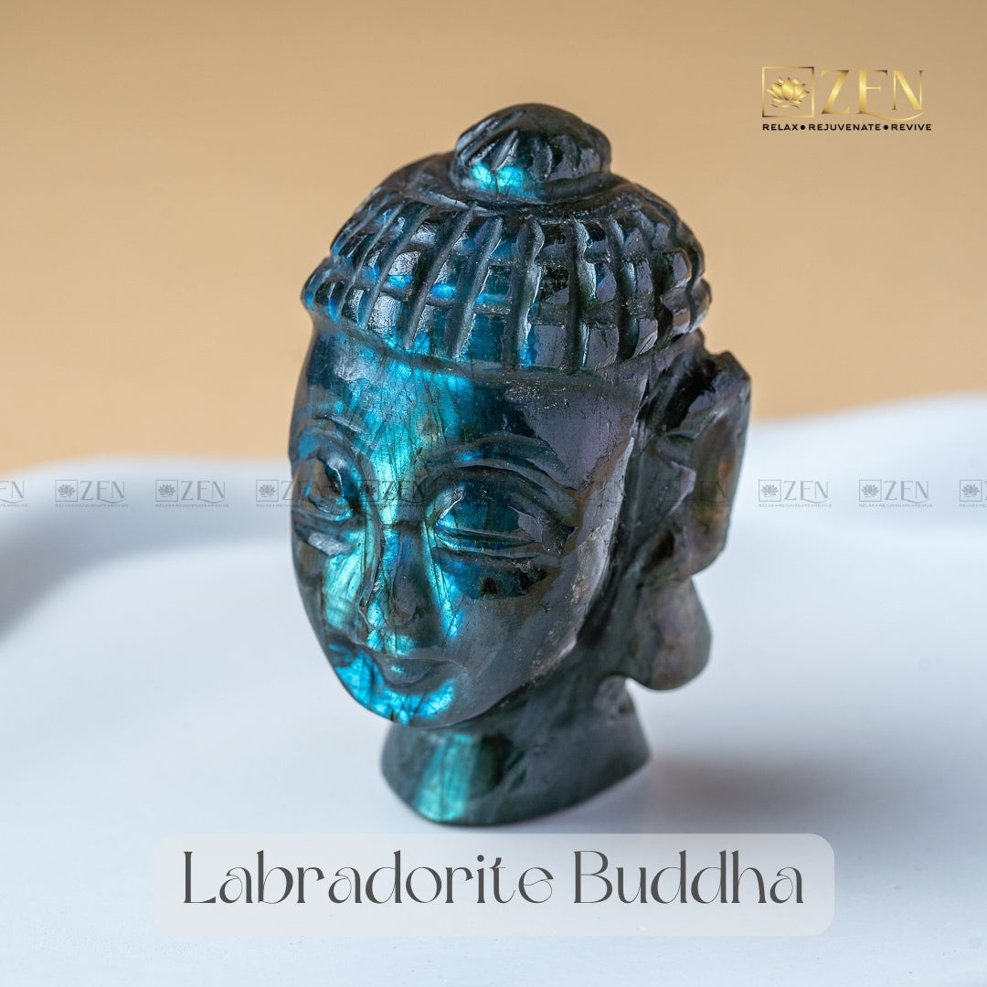 Labradorite Buddha Head