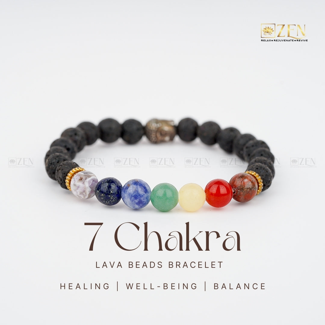 7 Chakra with Lava Stone Bracelet