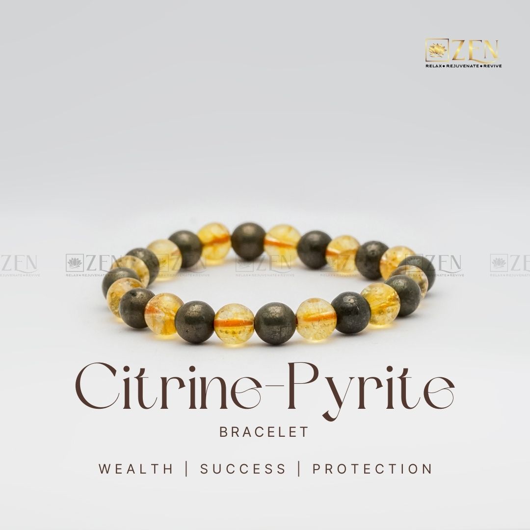 Citrine & Pyrite Combo Bracelet