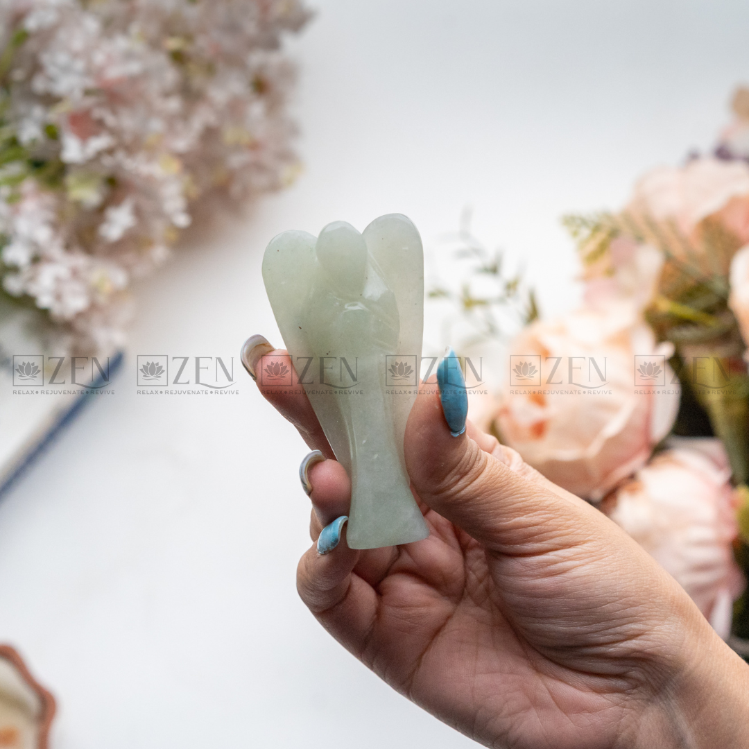 Green Aventurine Angel For Abundance & Healing