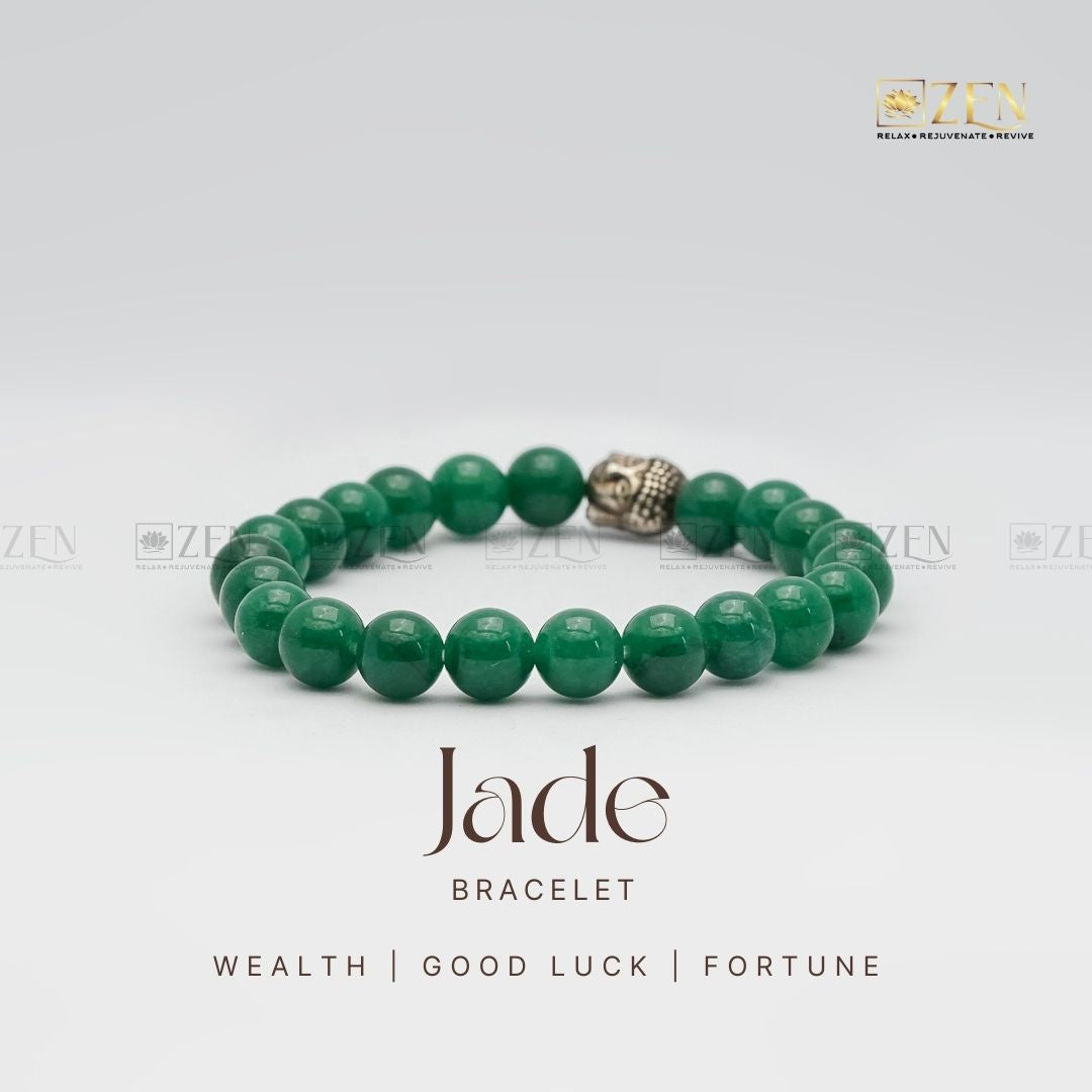 Zen Green Jade Bracelet for Wealth | Good Fortune & Luck