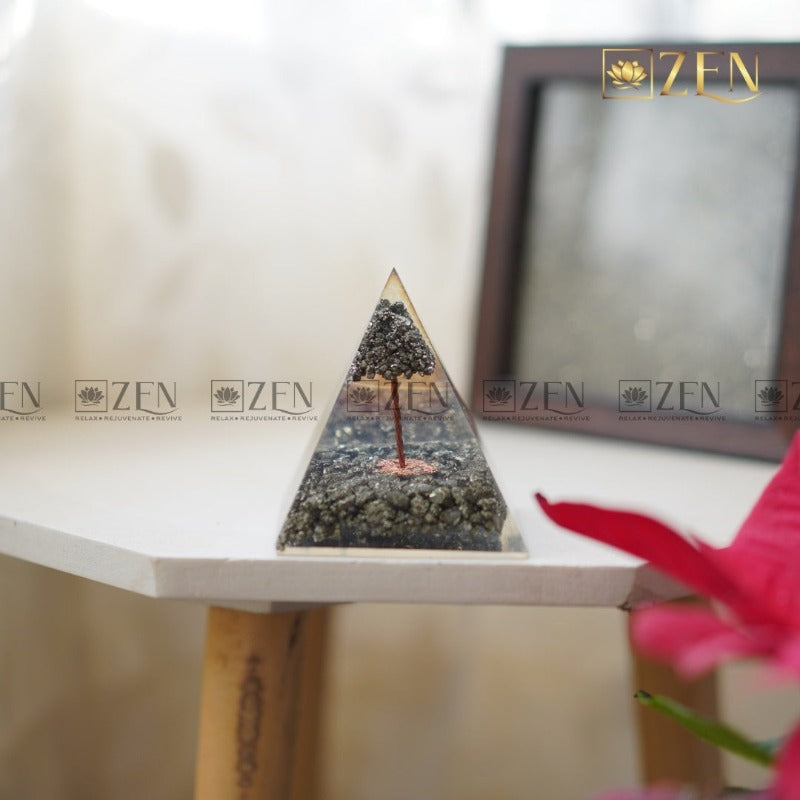 Pyrite Tree Of Life Orgone Pyramid