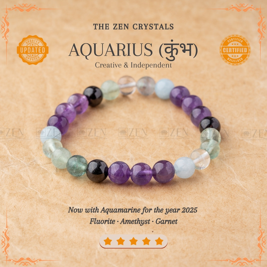 Aquarius Zodiac Bracelet (कुंभ राशि)