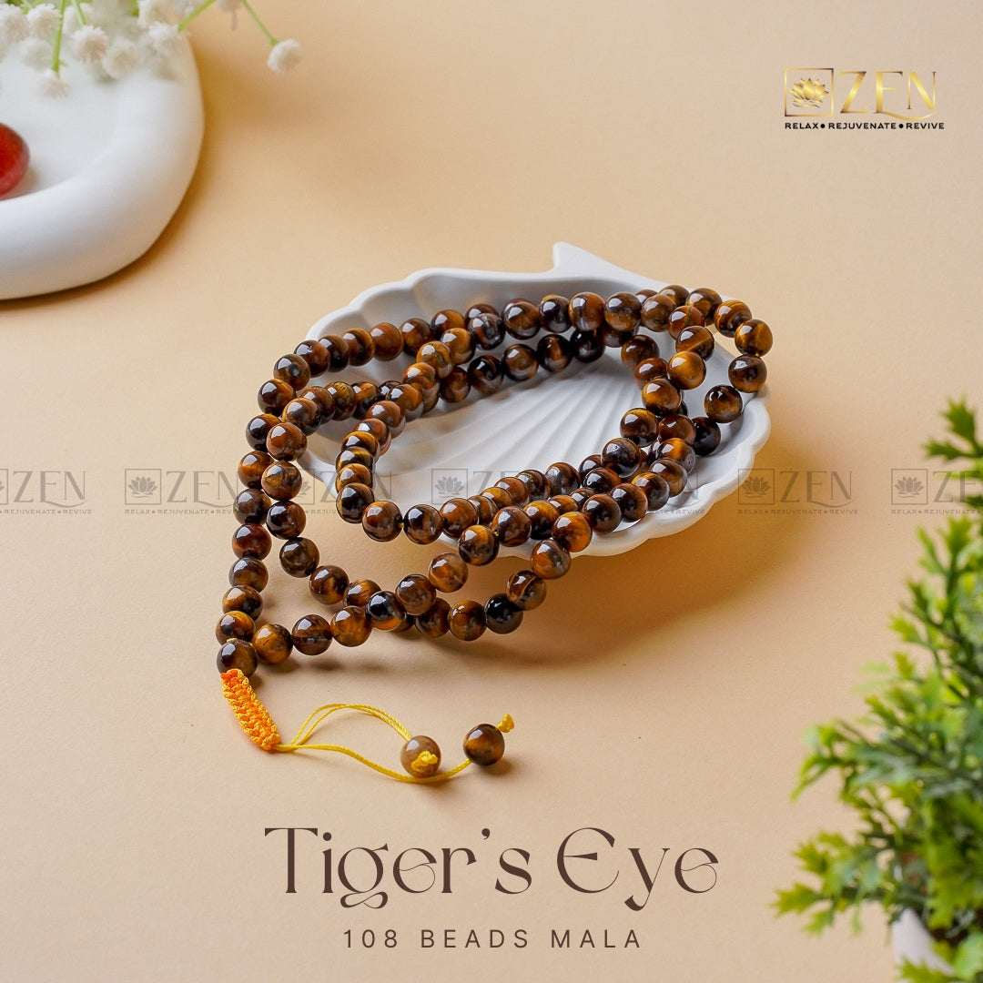 Tiger Eye Jaap Mala | The Zen Crystals