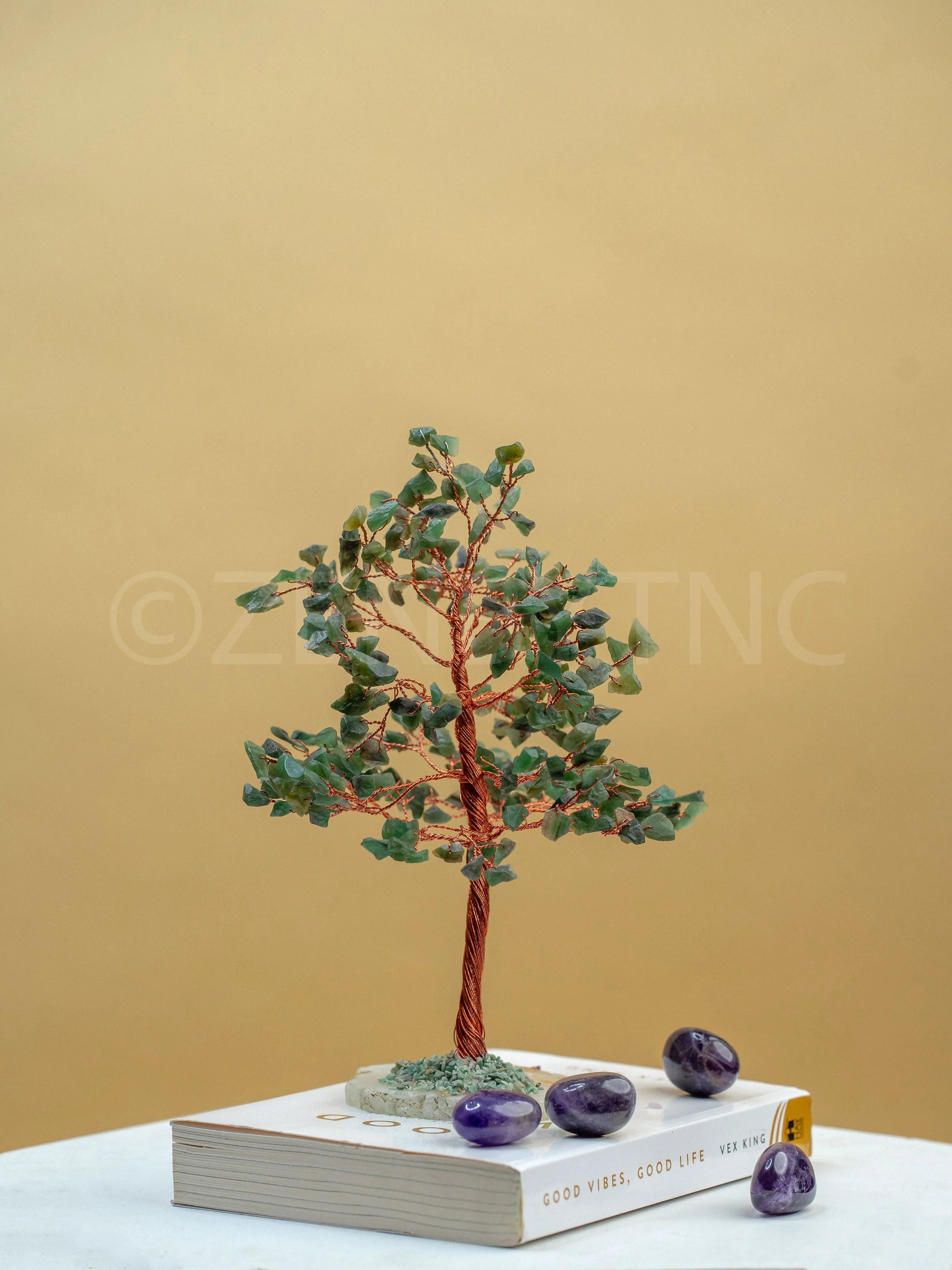 Jade Good Luck Crystal Tree - Wealth| 300 Crystals | The Zen Crystals
