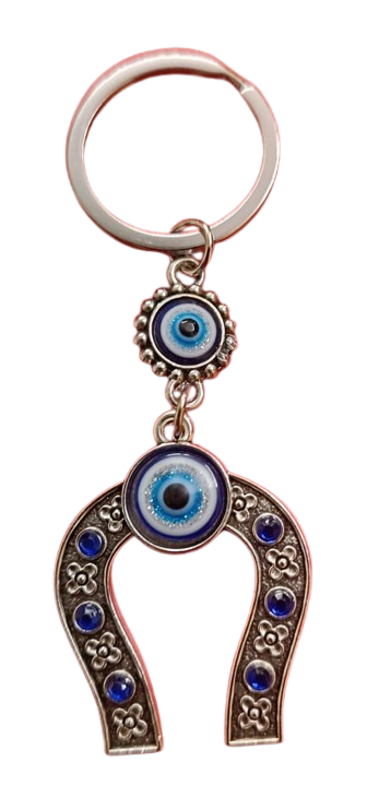 EVIL EYE HORSE SHOE SHAPE KEY RING