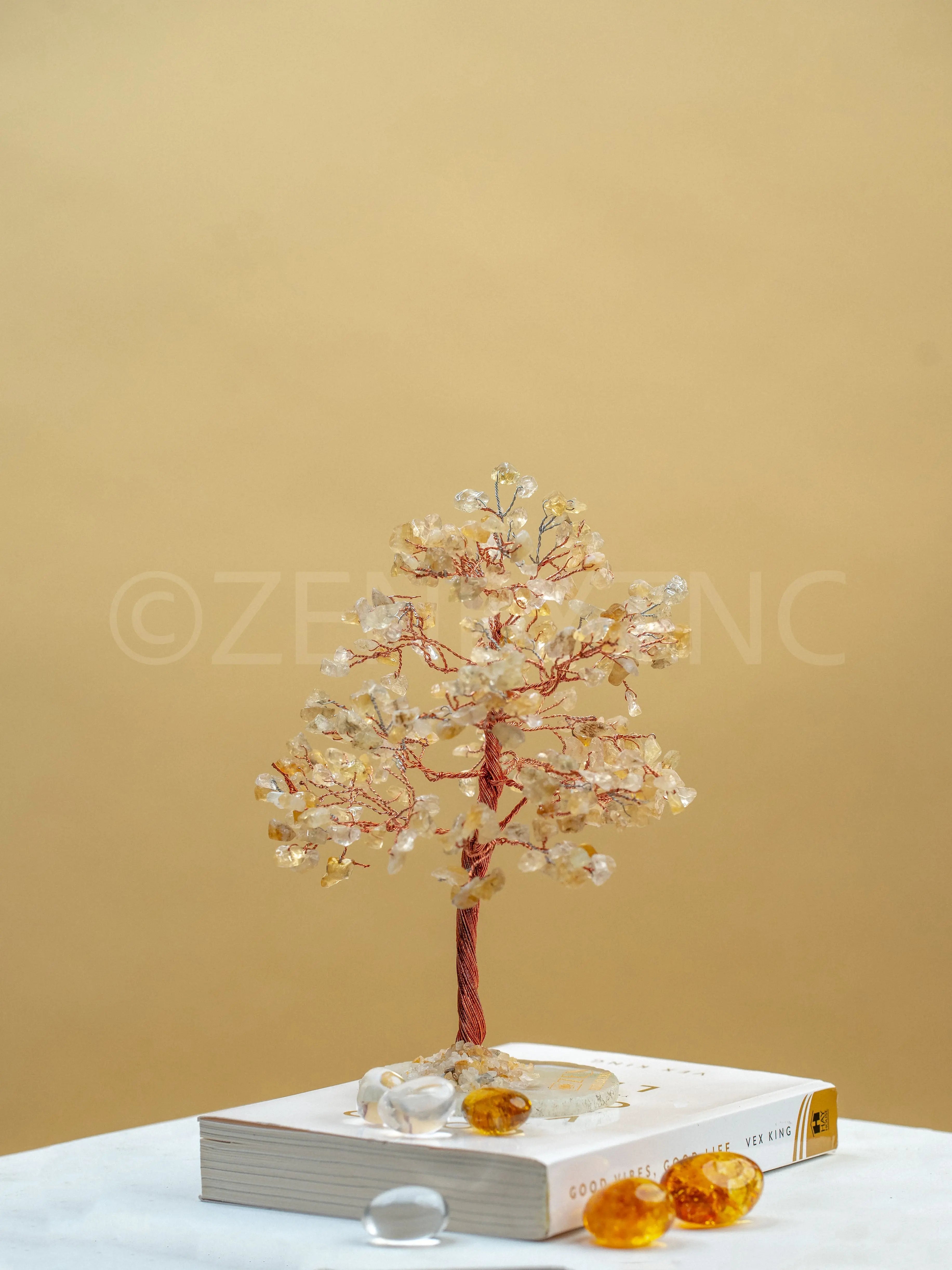 Zen Citrine Good Luck Crystal Tree - Success | 300 Crystals | The Zen Crystals