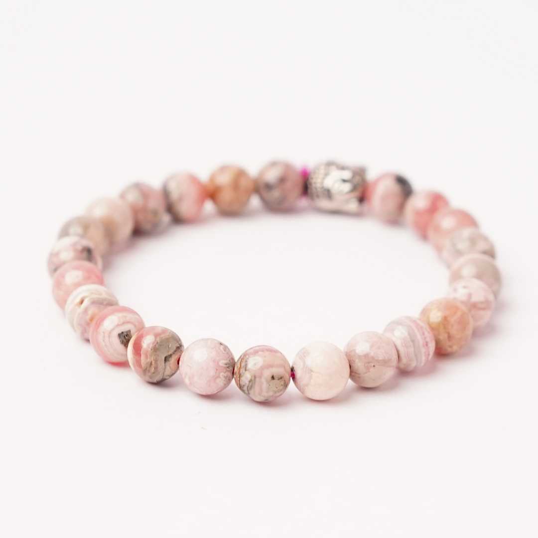 Zen Rhodochrosite Bracelet for Self Love | AAA Quality | 100% Natural & Authentic