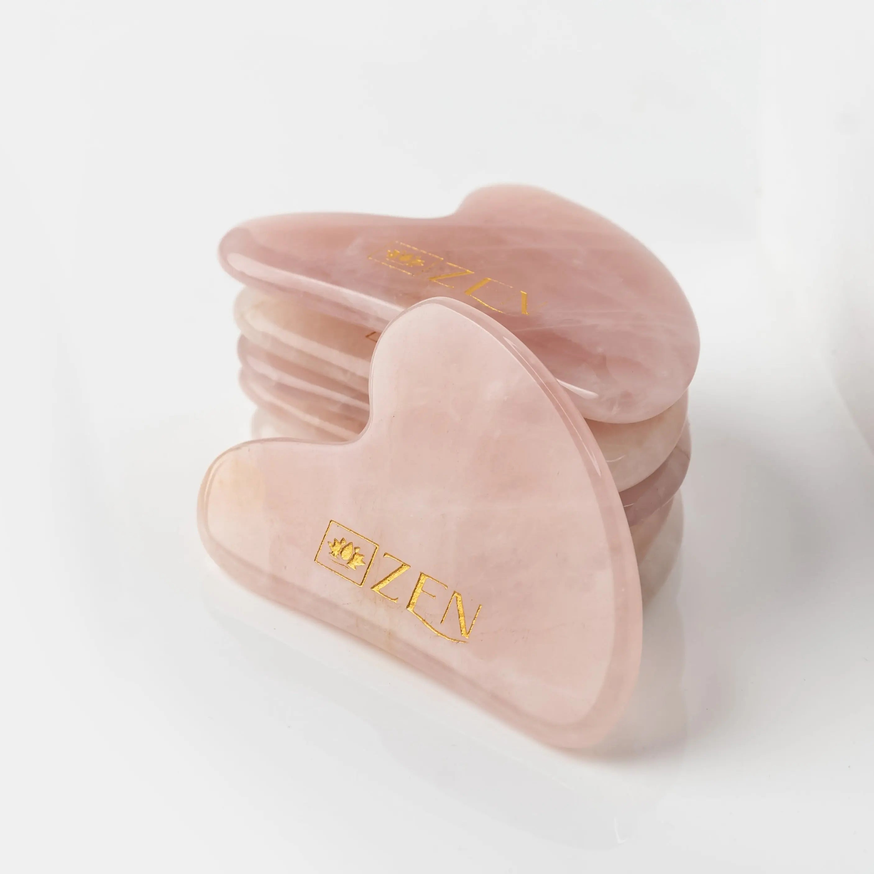 Zen Rose Quartz Gua Sha | Authentic & Certified | The Zen Crystals