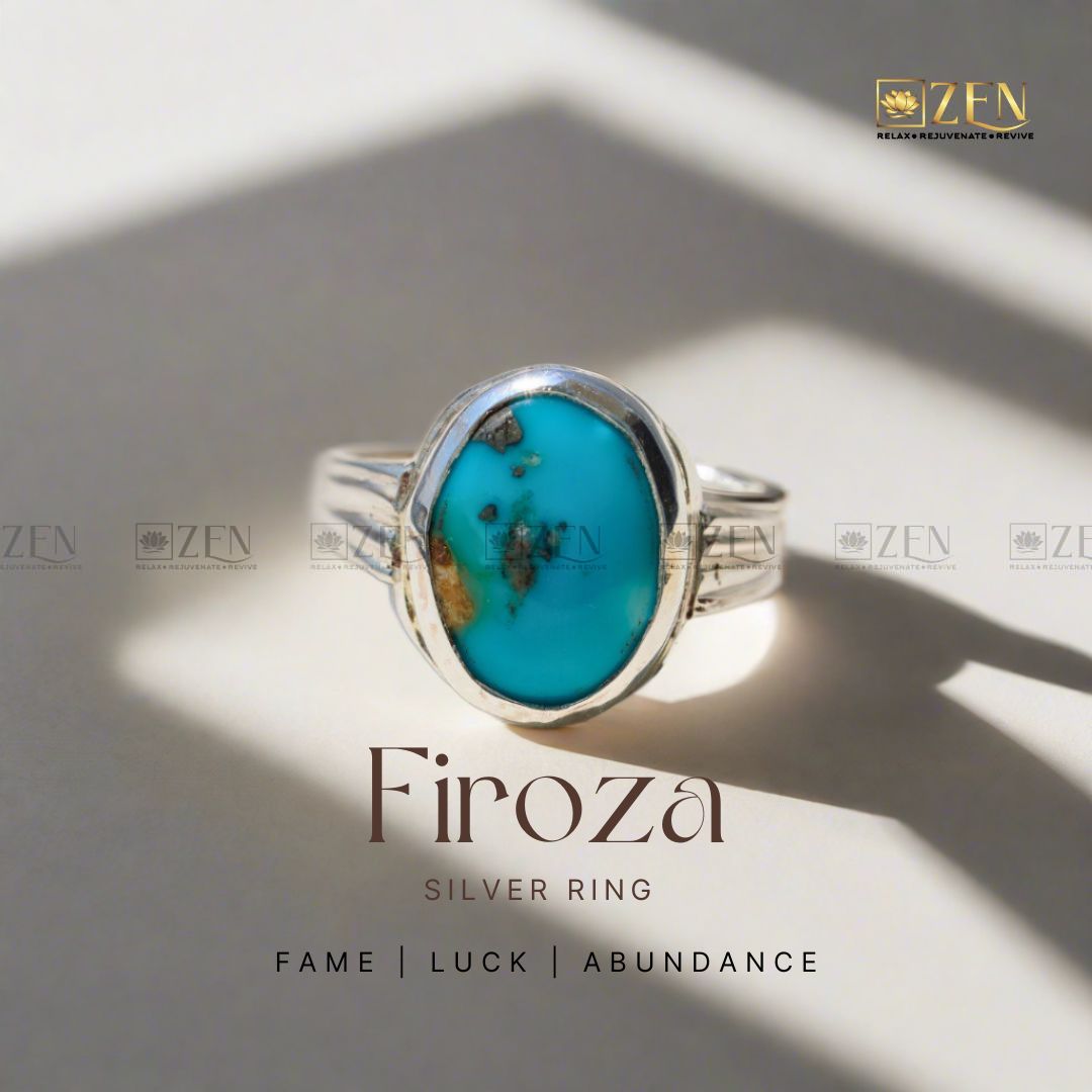 Firoza Silver Ring - Free Size